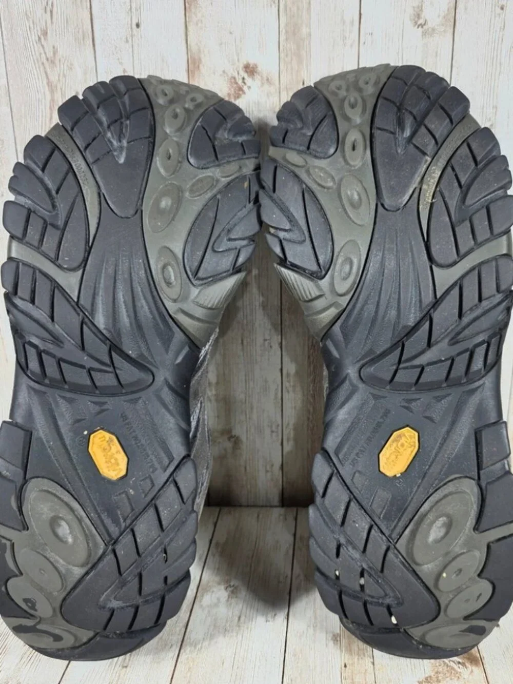 Merrell Moab Beluga Waterproof Hiking Trail Shoes Vibram Soles Men's Size 14
